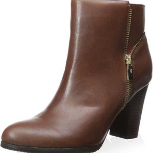 Sixth & Love Women's Zip Bootie, Size 7.5, Mahogany (Brown)